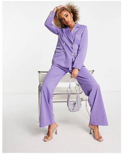 UNIQUE21 Tailored Trouser Co Ord - Purple