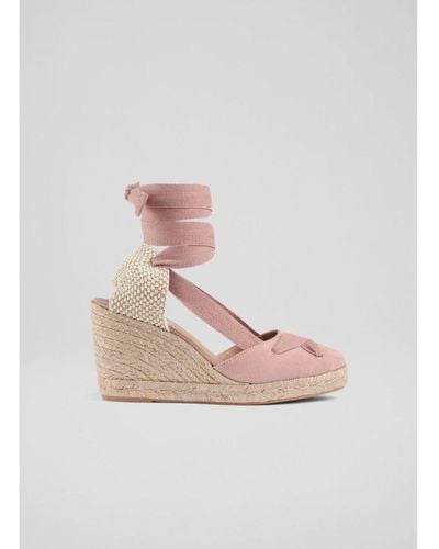 LK Bennett Ophelia Casual Sandals, Suede - Pink