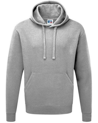 Russell Colour Hooded Sweatshirt / Hoodie (Light Oxford) - Grey