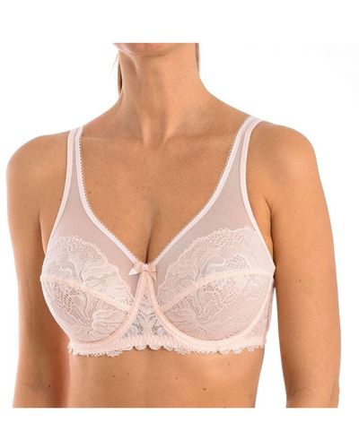DIM Generous 008H4 Underwire Bra With Micro Tulle Detail - Pink