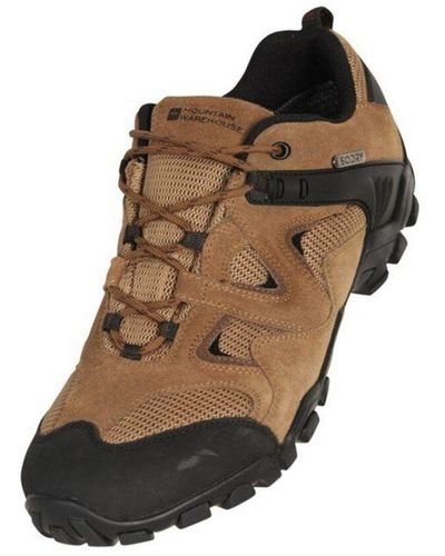 Mountain Warehouse Curlews Waterproof Suede Walking Shoes (Dark) - Brown