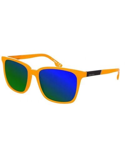 DIESEL Rectangular Acetate Sunglasses Dl0122 - Blue