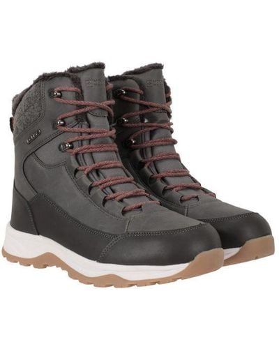 Mountain Warehouse Tundra Leather Snow Boots - Black