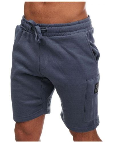 Duck and Cover Milgate Pocket Jogger Shorts In Navy - Blauw