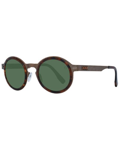 Zegna Sunglasses Zc0006 49 34r Titanium - Groen