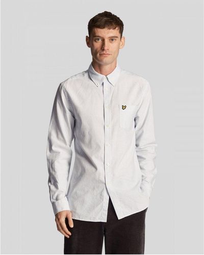 Lyle & Scott Stripe Oxford Shirt - White