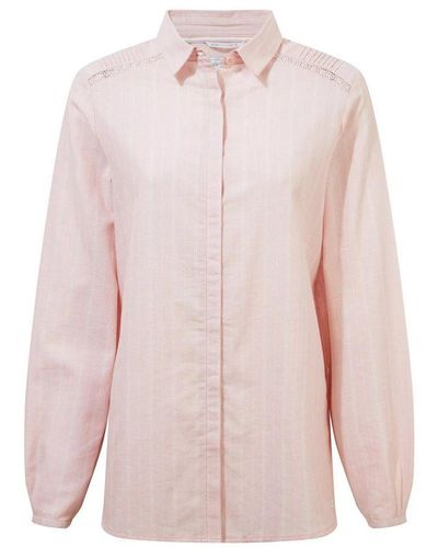 Craghoppers Ladies Bralio Button-Down Shirt ( Clay) - Pink
