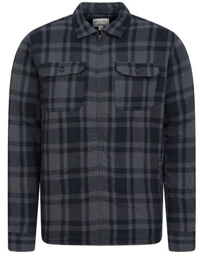 Mountain Warehouse Stream Ii Flannel Lined Shirt () Cotton - Blue