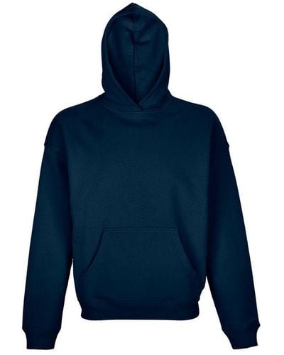 Sol's Adult Connor Organic Oversized Hoodie (French) Cotton - Blue