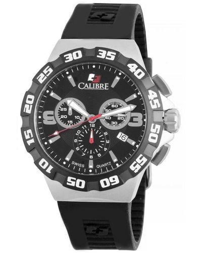 Calibre Lancer Swiss Made Movement Watch Rubber L3 Dial - Black