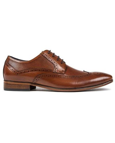 Sole Knott Brogue Shoes Leather - Brown