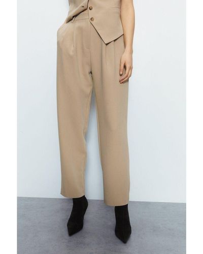 Warehouse Tailored Tapered Trouser - Natural
