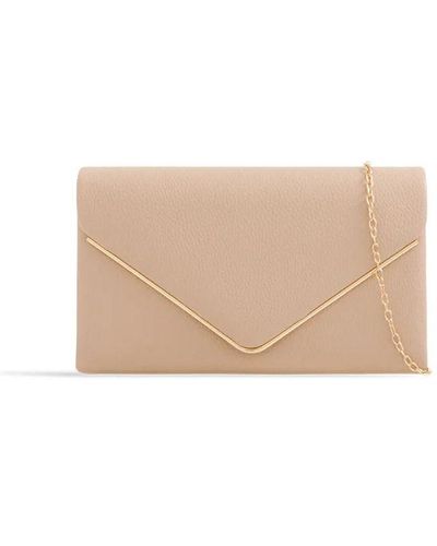 Where's That From 'Sculpt' Clutch - Natural