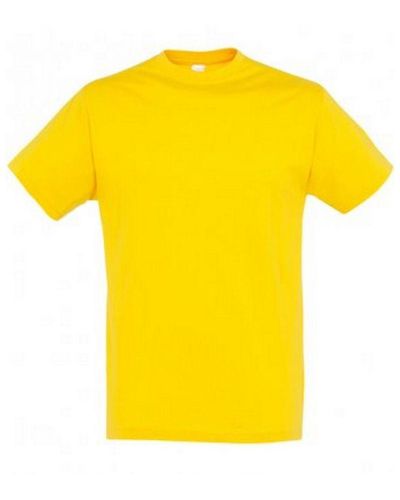 Sol's Regent Short Sleeve T-Shirt () Cotton - Yellow