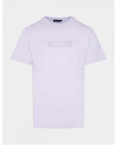 Mallet Jasper Box T-shirt In Lavendel - Wit