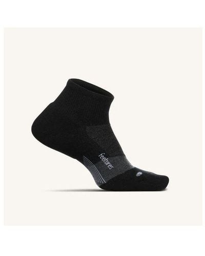 Feetures Merino 10 Cushion Quarter Charcoal - Black