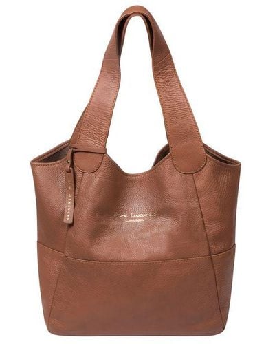 Pure Luxuries 'Freer' Leather Tote Bag - Brown