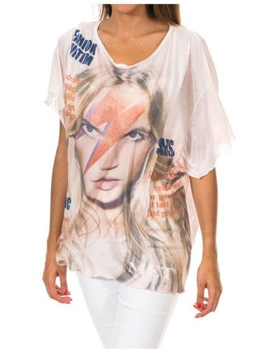 Met Womenss Short-Sleeved Round Neck T-Shirt 10Dmc0221 - White