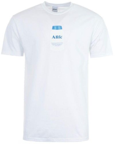 Alife Pijnstiller Logo Wit T-shirt