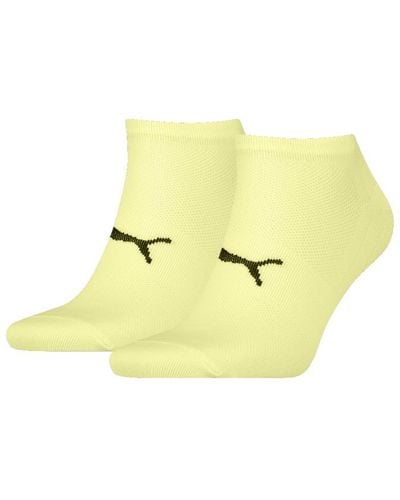 PUMA Sport Light Trainers Socks 2 Pack - Yellow