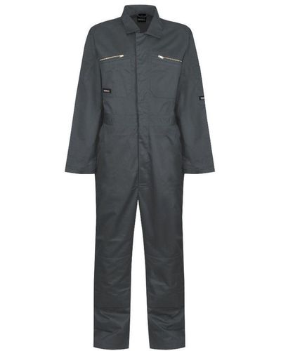 Regatta Professional Pro Zip Durable Coveralls - Grey