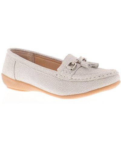Love Leather Shoes Flat Tahiti Slip On Leather (Archived) - White