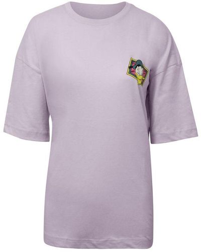 Disney Ladies Paradise Donald Duck Oversized T-Shirt () - Purple