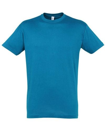 Sol's Regent T-shirt Met Korte Mouwen (blauw Atol)
