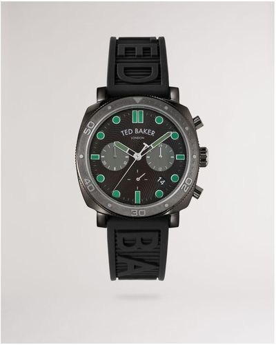 Ted Baker Rbber Silicone Strap Watch - Green