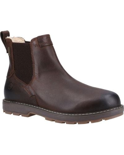 Cotswold Snowshill Leather Chelsea Boots - Brown