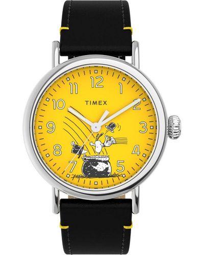 Timex Peanuts Waterbury Standard Watch Tw2V60400 Leather (Archived) - Black