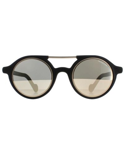 Moncler Round Rubber Mirror Ml0083 Metal (Archived) - Brown