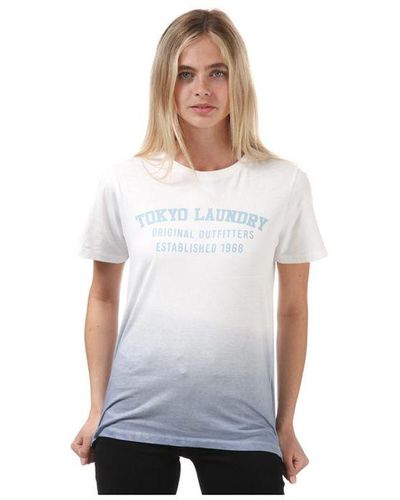 Tokyo Laundry Cressida T-shirt In Blauw Voor - Wit