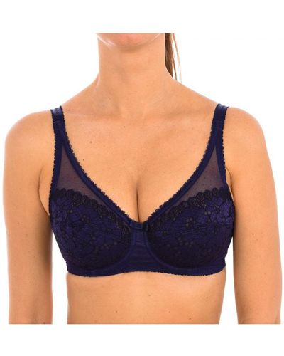 Playtex Underwire Bra With Cups P01oa Woman Lace - Blue