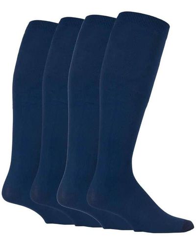 IOMI 2 Pairs Of 80 Denier Compression Knee High Energising Socks 6-11 Uk - Blue