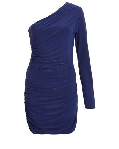 Quiz One Sleeve Bodycon Mini Dress - Blue
