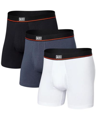 Saxx Underwear Co. 3 Pack Non-Stop Stretch Cotton Boxer Brief - Black