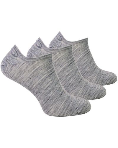 Steve Madden 3 Pairs Multipack Merino Wool Invisible Socks - Grey
