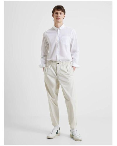 French Connection Linen Long Sleeve Shirt - White