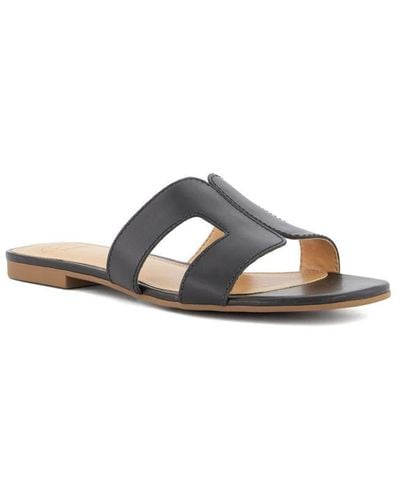 Ladies black sliders uk top