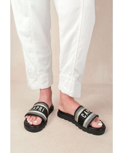 Where's That From 'Moon' Flat Sandal - White