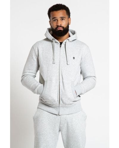 French Connection Cotton Blend Zip Hoody - White