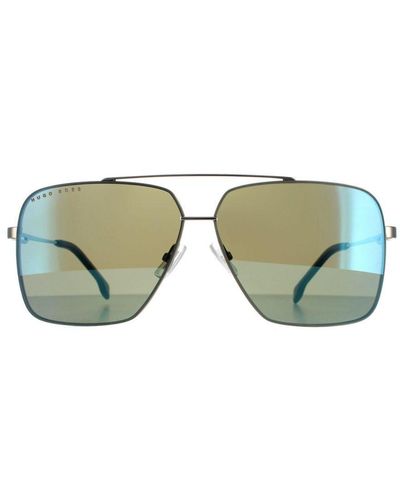 BOSS Sunglasses Boss 1325/s 31z 3u Ruthenium Havana Kaki Blue Mirror - Groen