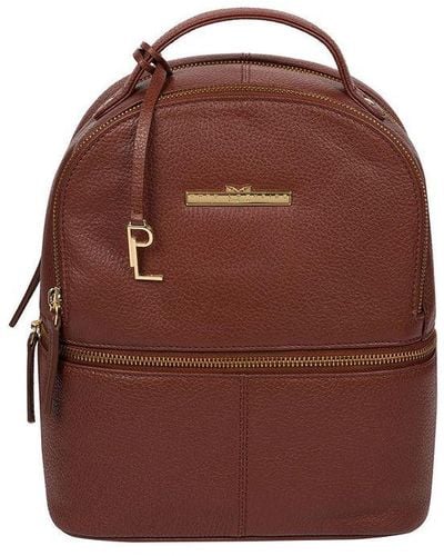 Pure Luxuries 'Hayes' Leather Backpack - Red
