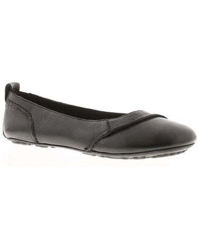 Hush Puppies Shoes School Janessa Leather Slip On Black Leather