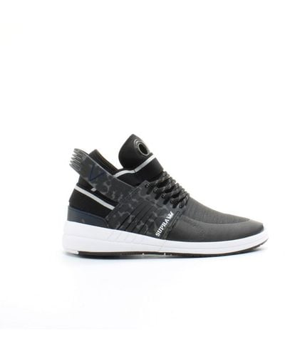 Supra Skytop V Black Synthetic Hi Top Lace Up Trainers 08032 002 - White