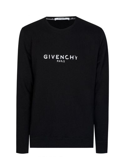 Givenchy Paris Vintage Signature Broken Logo Sweatshirt - Black