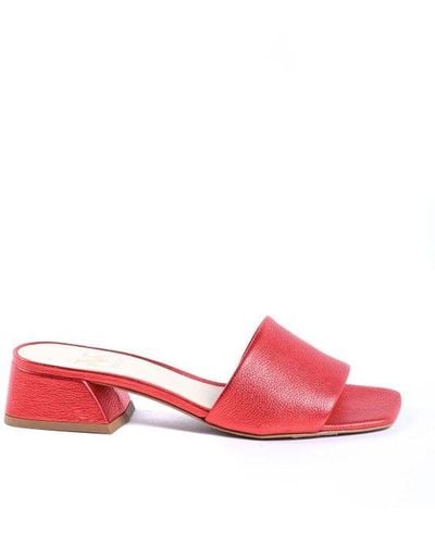 19V69 Italia by Versace Sandal Neper Vit. Bot. Rosso Leather - Pink