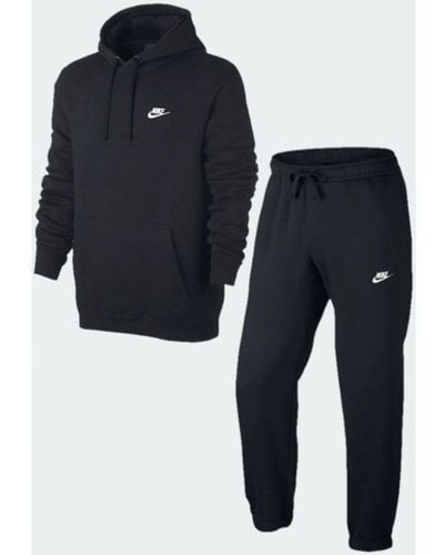 Nike Sportswear Club Fleece Trainingspak Met Capuchon Voor In Zwart - Blauw