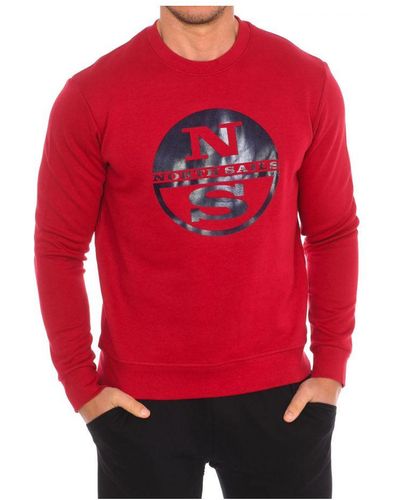 North Sails Long-Sleeved Crew-Neck Sweatshirt 9024130 - Red